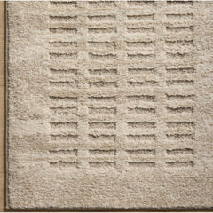 Area Rug, 7 ft 10 in x 10 ft, Abstract Polyester in Beige and Ivory