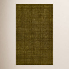 Area Rug, 7 ft 10 in x 10 ft, Hand-Loomed Wool in Green