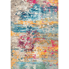 Area Rug, 7 ft 10 in x 11 ft Rectangle with Abstract Pattern