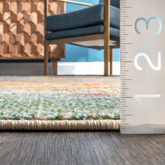 Area Rug, 7 ft 10 in x 11 ft Rectangle with Abstract Pattern