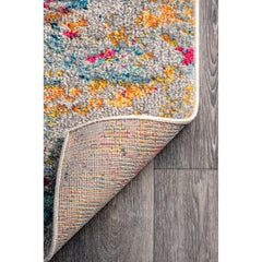 Area Rug, 7 ft 10 in x 11 ft Rectangle with Abstract Pattern