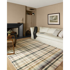 Area Rug, 7 Ft 3 In X 9 Ft 3 In with Polyester Plaid Pattern