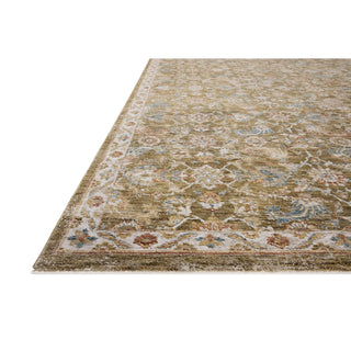 Area Rug, 7 ft 8 in x 10 ft 2 in with Oriental Pattern in Beige, Gray, Green and Olive