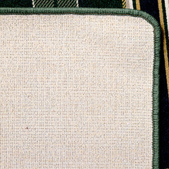 Area Rug, 7 ft 8 in x 10 ft 9 in, Green and Gray Nylon Berber