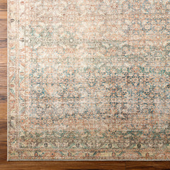 Area Rug, 7 ft 9 in x 10 ft Oriental Polyester in Brown and Sage