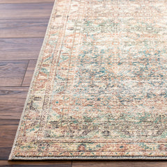 Area Rug, 7 ft 9 in x 10 ft Oriental Polyester in Brown and Sage