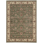 Area Rug, 7 ft 9 in x 11 ft with Sage Green Traditional Pattern