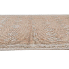 Area Rug, 7 Ft 9 In x 9 Ft 9 In, Neutral Wool with Geometric Pattern