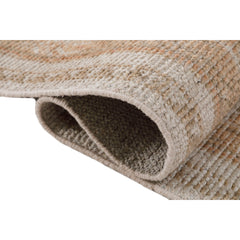 Area Rug, 7 Ft 9 In x 9 Ft 9 In, Neutral Wool with Geometric Pattern