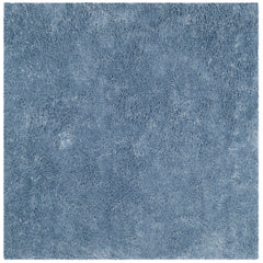 Area Rug, 7 Ft Square in Light Blue Polyester