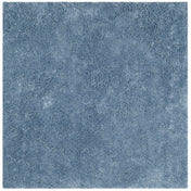 Area Rug, 7 Ft Square in Light Blue Polyester