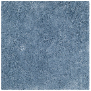Area Rug, 7 Ft Square in Light Blue Polyester