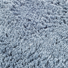 Area Rug, 7 Ft Square in Light Blue Polyester