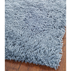 Area Rug, 7 Ft Square in Light Blue Polyester