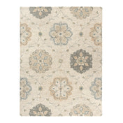 Area Rug, 7' x 9', Ivory Hand-Tufted Wool with Cotton Backing