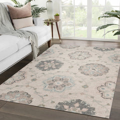 Area Rug, 7' x 9', Ivory Hand-Tufted Wool with Cotton Backing