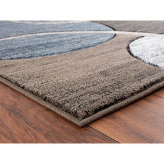 Area Rug, 8'1" x 10'5" with Brown/Gray Geometric Pattern