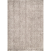 Area Rug, 8'10" x 12', Cream with Chevron Pattern