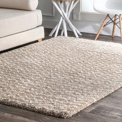 Area Rug, 8'10" x 12', Cream with Chevron Pattern