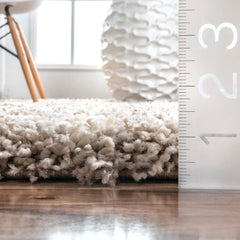 Area Rug, 8'10" x 12', Cream with Chevron Pattern