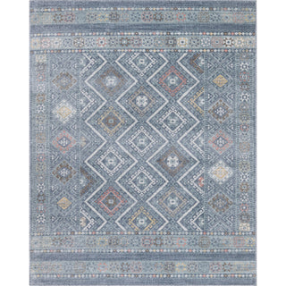 Area Rug, 8'11" x 12' in Blue/Gold/Ivory
