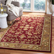 Area Rug, 8'3" x 11', Red and Brown Wool