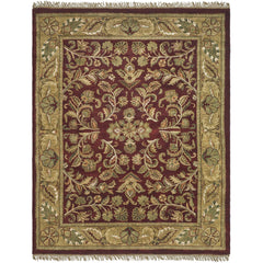 Area Rug, 8'3" x 11', Red and Brown Wool