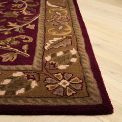 Area Rug, 8'3" x 11', Red and Brown Wool