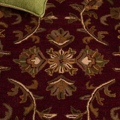 Area Rug, 8'3" x 11', Red and Brown Wool