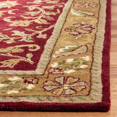 Area Rug, 8'3" x 11', Red and Brown Wool
