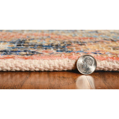 Area Rug, 8'6" x 11'6", Blue Hand-Woven Jute and Polyester