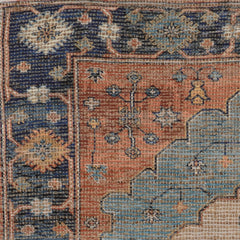Area Rug, 8'6" x 11'6", Blue Hand-Woven Jute and Polyester