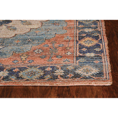 Area Rug, 8'6" x 11'6", Blue Hand-Woven Jute and Polyester
