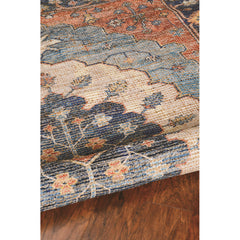 Area Rug, 8'6" x 11'6", Blue Hand-Woven Jute and Polyester