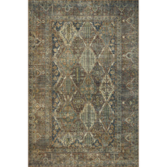 Area Rug, 8'6" x 11'6", Blue Polyester with Oriental Pattern