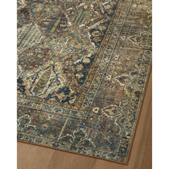 Area Rug, 8'6" x 11'6", Blue Polyester with Oriental Pattern