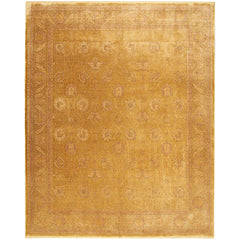 Area Rug, 8'6" x 11'6", Gold with Floral Pattern