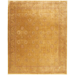 Area Rug, 8'6" x 11'6", Gold with Floral Pattern