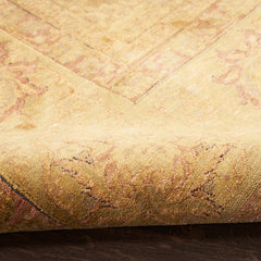 Area Rug, 8'6" x 11'6", Gold with Floral Pattern