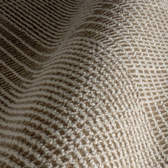 Area Rug, 8'6" x 11'6" in Beige and Brown Checkered Wool