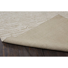 Area Rug, 8'6" x 11'6" in Beige Wool and Viscose