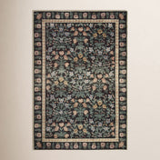 Area Rug, 8'6" x 11'6" in Green/Black/Beige Polyester