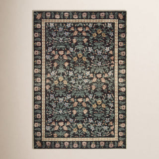 Area Rug, 8'6" x 11'6" in Green/Black/Beige Polyester