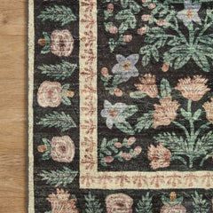 Area Rug, 8'6" x 11'6" in Green/Black/Beige Polyester