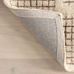 Area Rug 8'6" x 11'6" in Ivory with Wool Blend