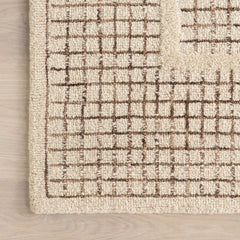Area Rug 8'6" x 11'6" in Ivory with Wool Blend