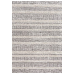 Area Rug, 8'6" x 11'6" with Brown Striped Wool