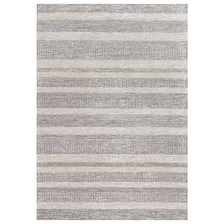 Area Rug, 8'6" x 11'6" with Brown Striped Wool