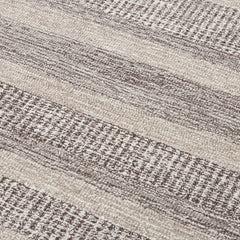 Area Rug, 8'6" x 11'6" with Brown Striped Wool