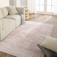 Area Rug, 8'6" x 11'9" with Tan and Cream Polyester